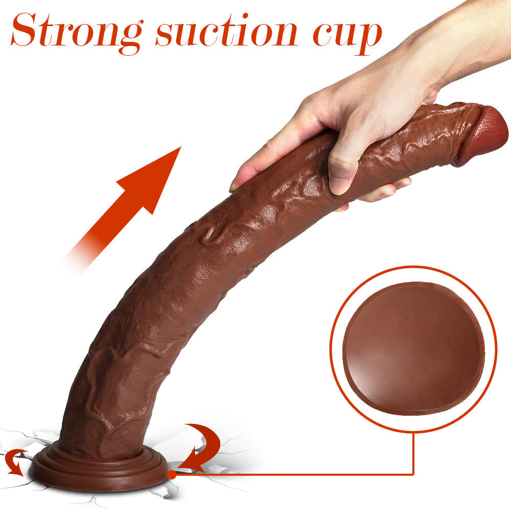 18 Inch Dildo Brown Long Anal Toy