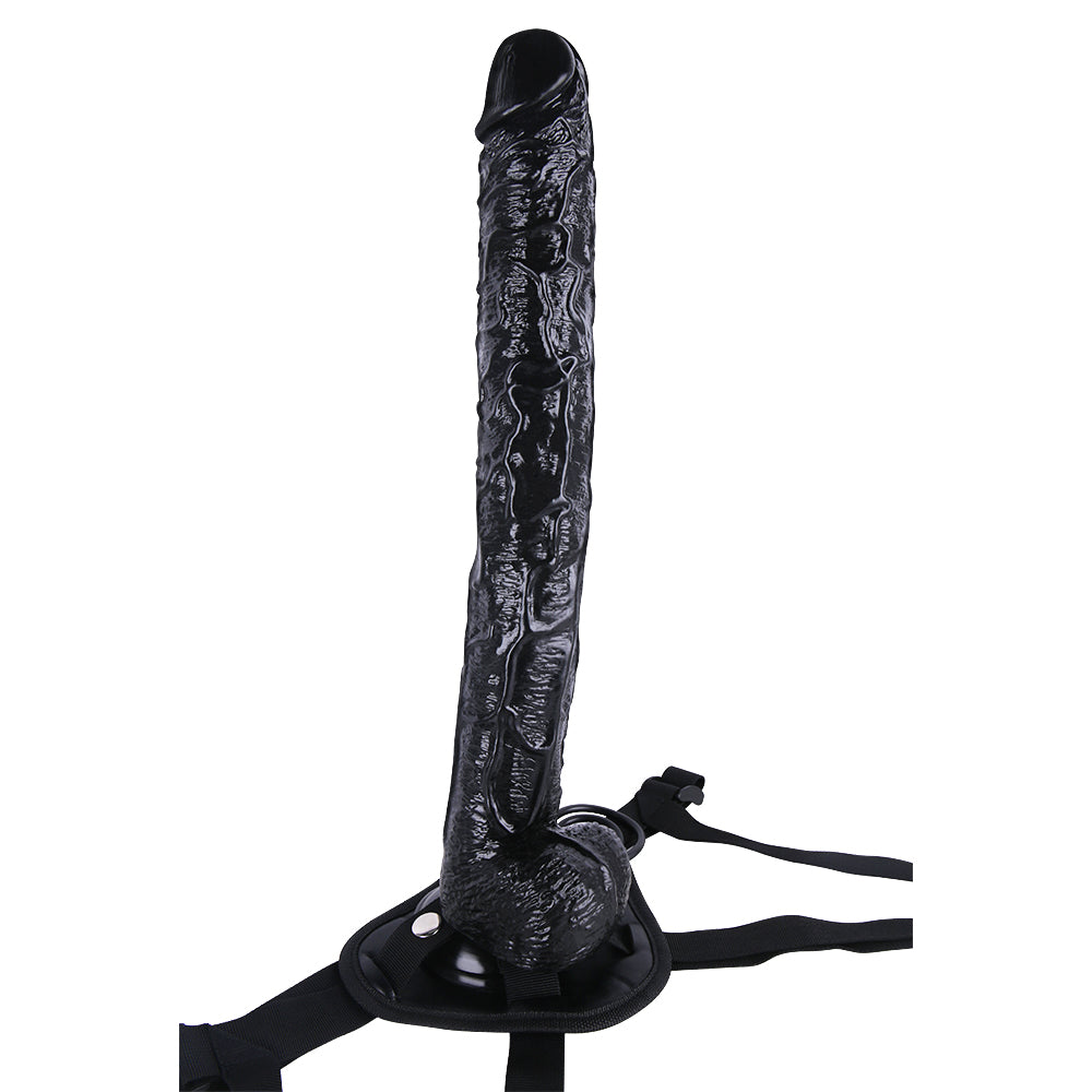 Huge Strap On 16 Inch Long Black Dildo