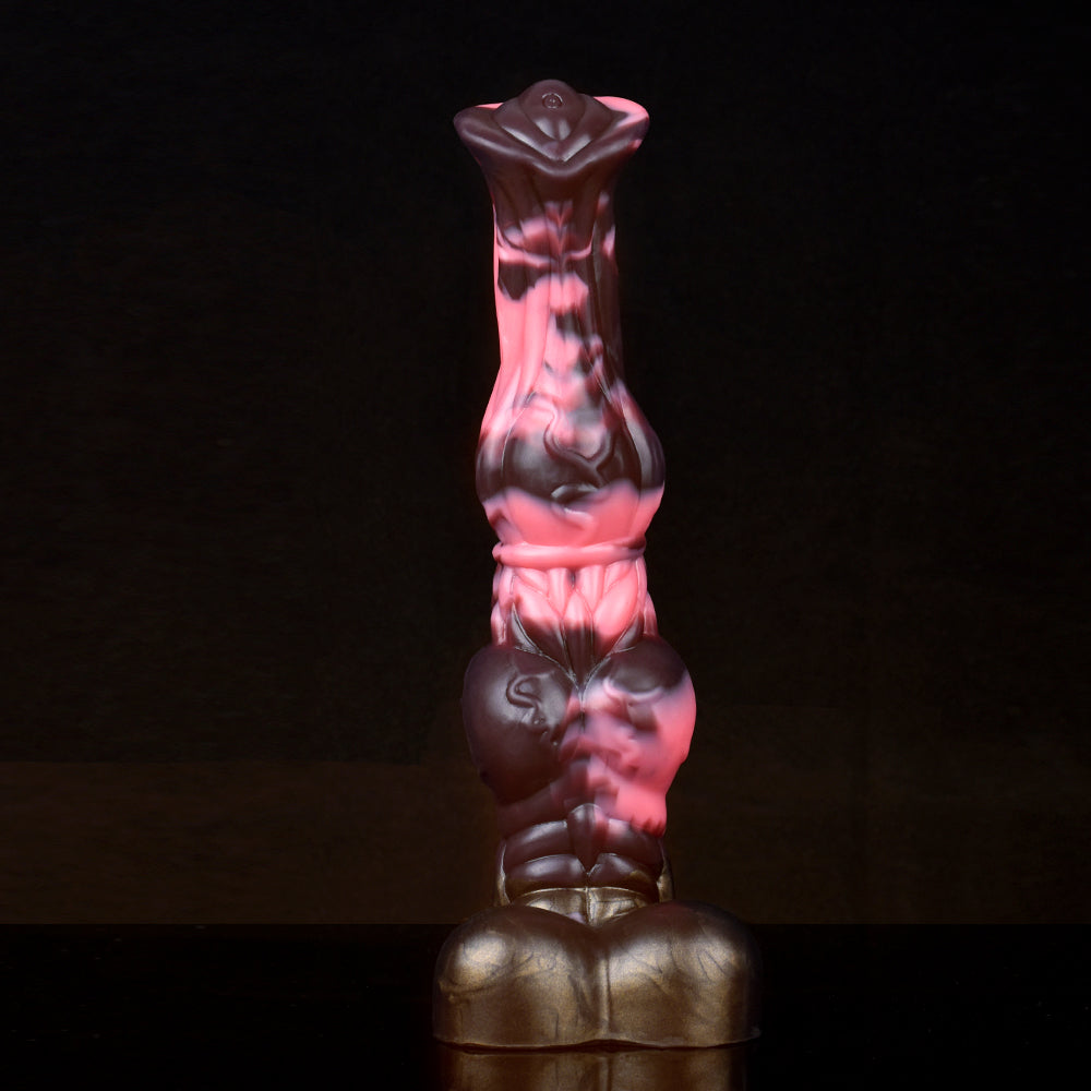 10 Length Platinum Silicone Knot Horse Dildo