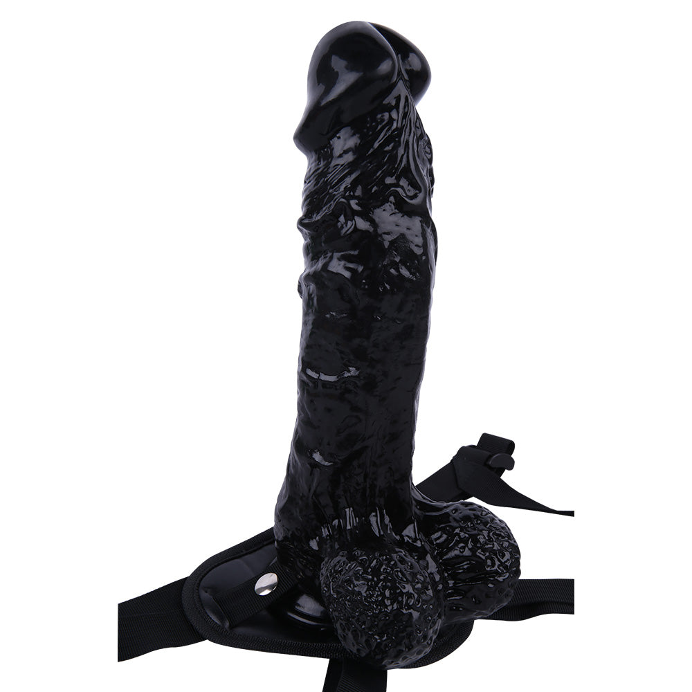 12 Inch Strap On Black Realistic Huge Dildo