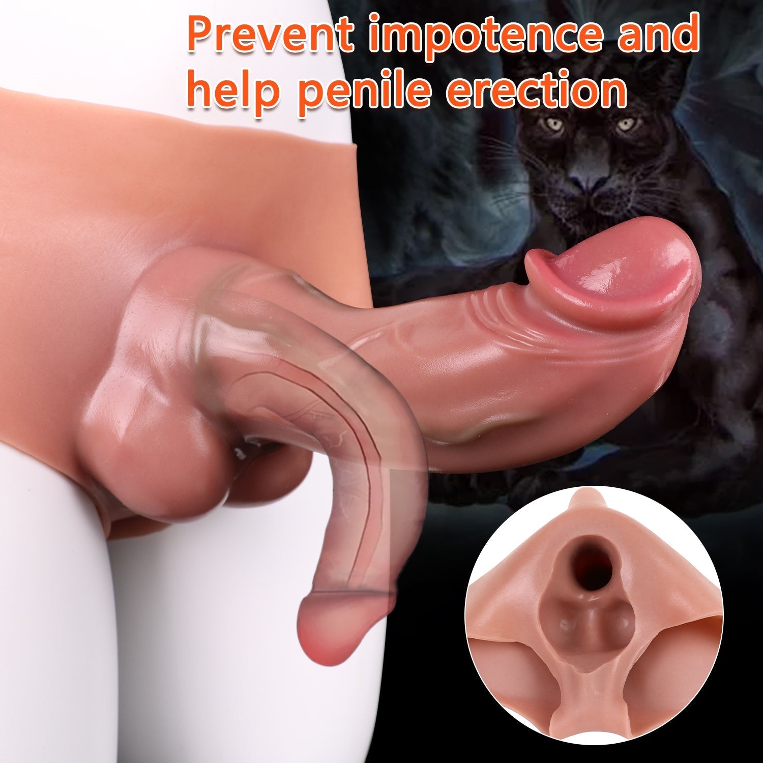 Wearable 8 Inch Realistic Thick Hollow Dildo Pants