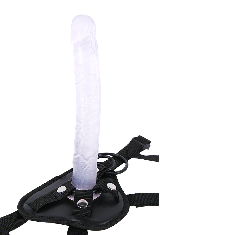 Clear Extra Long 10 Inch Strap On Dildo