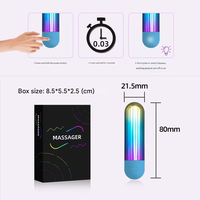 Colorful Powerful Multi Frequency Bullet Vibrator—Various colors