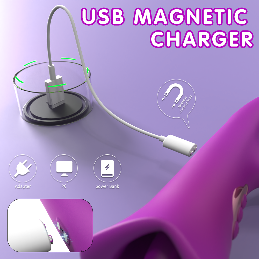 Tongue Sex Toy Purple Multifunctional Vibrator