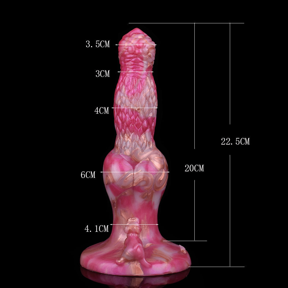 8 Inch Dog Knot Vibrating Strap On Dildo