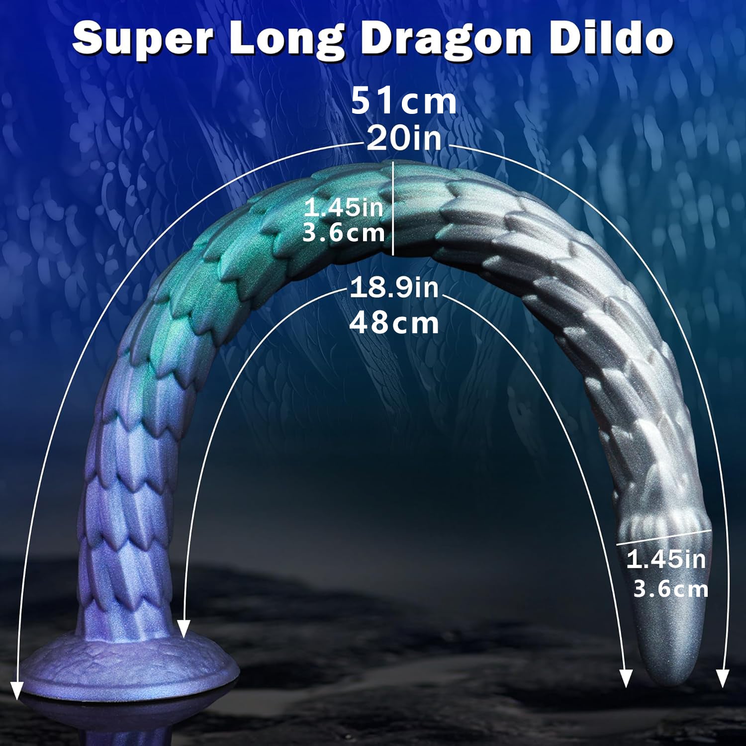 20 Inch Dragon Shape Fantasy Tentacle Dildo