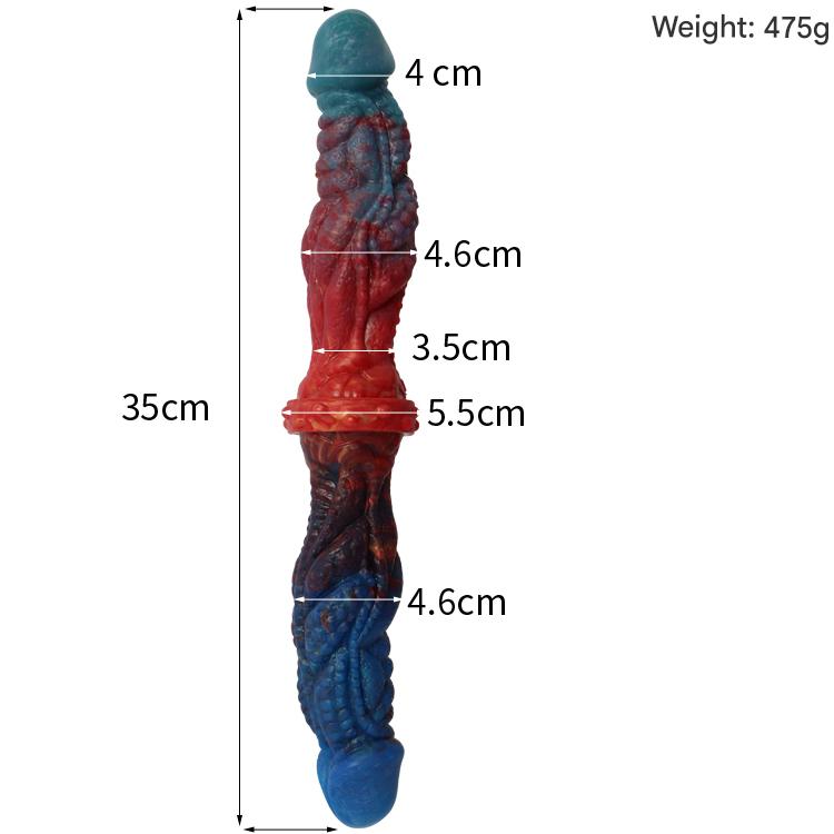 13 Inch Colorful Fantasy Dragon Double Dildo