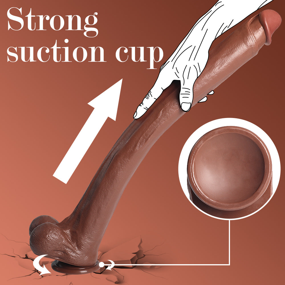 22 Inch Brown Extra Long Dildo