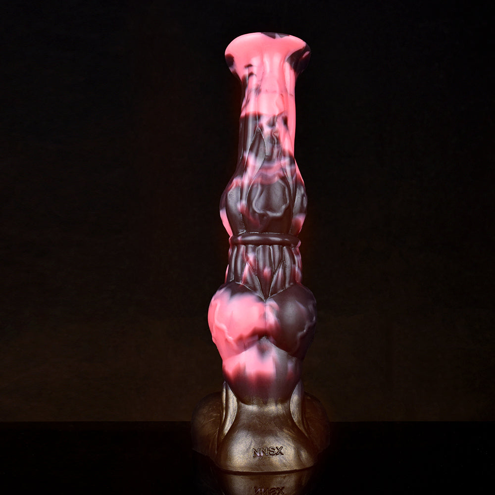 10 Length Platinum Silicone Knot Horse Dildo