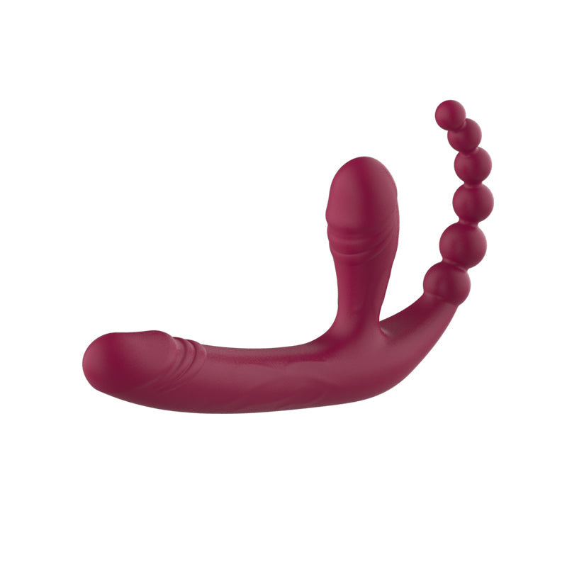 Three Head Sex Toy Couple Strapless Strapon