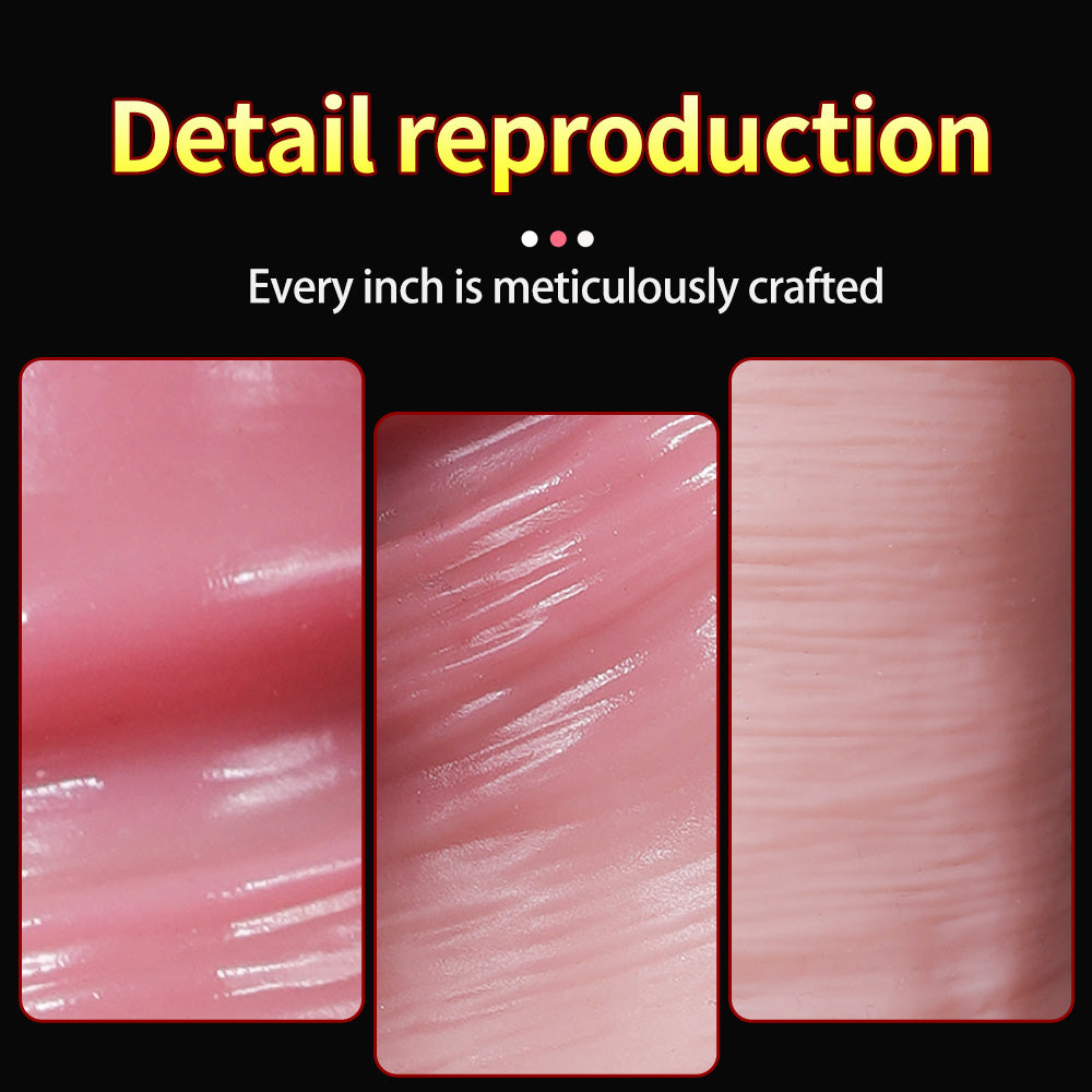 8 Inch Realistic Flesh Cock Extended Sleeve
