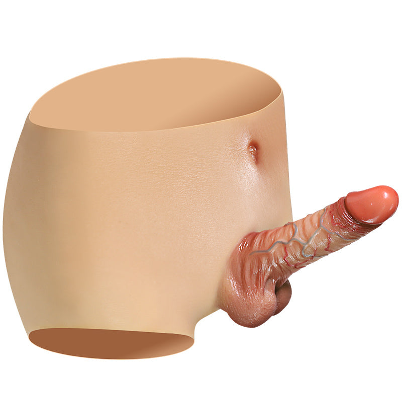 Realistic Textured Penis Sleeve Dildo Pants