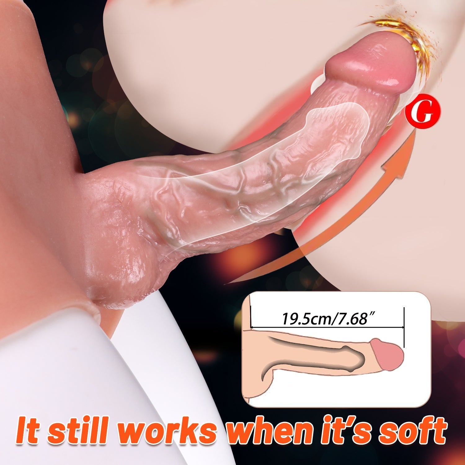 Wearable 7 Inch Penis Sleeve Hollow Dildo Pants