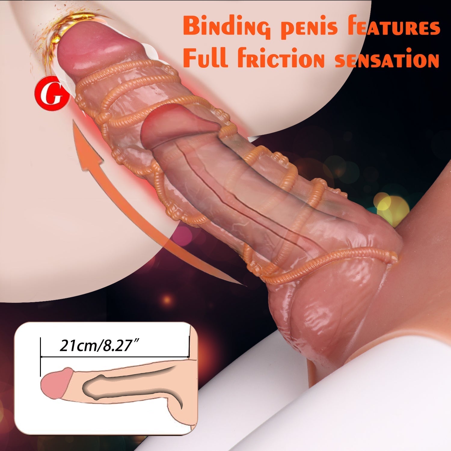8 Inch Bondage Silicone Hollow Dildo Pants