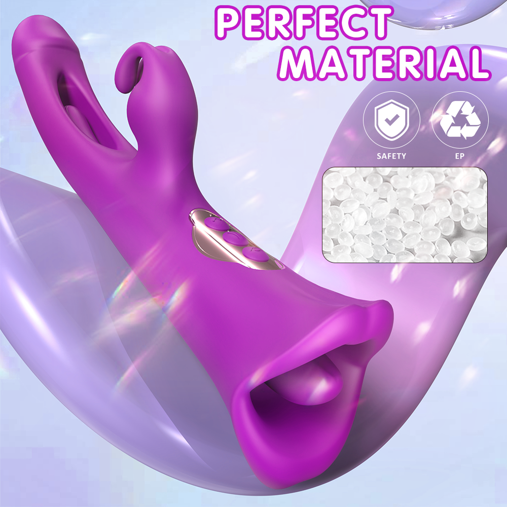 Tongue Sex Toy Purple Multifunctional Vibrator