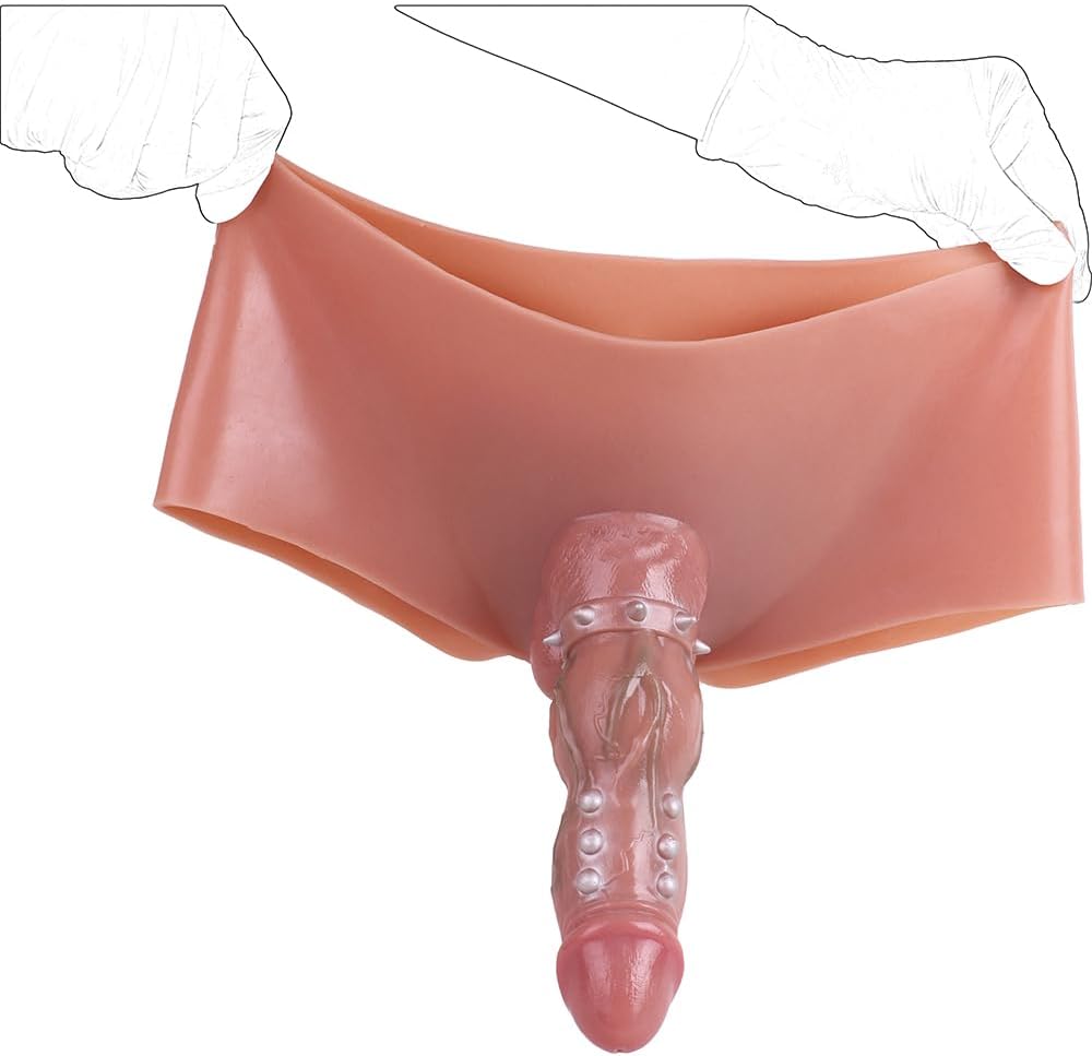7 Inch Silicone Spikes Hollow Dildo Pants