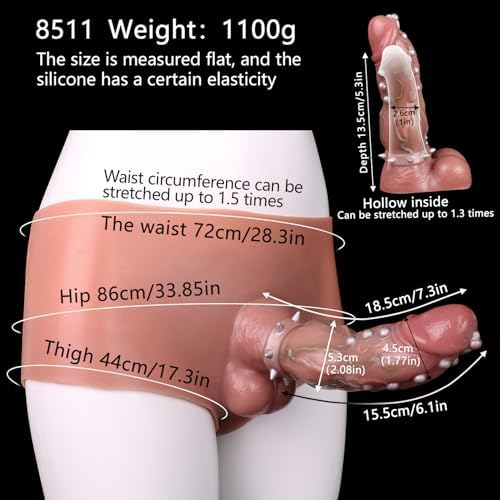 7 Inch Silicone Spikes Hollow Dildo Pants