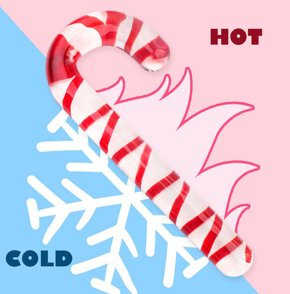 Christmas Dildo Glass Candy Cane