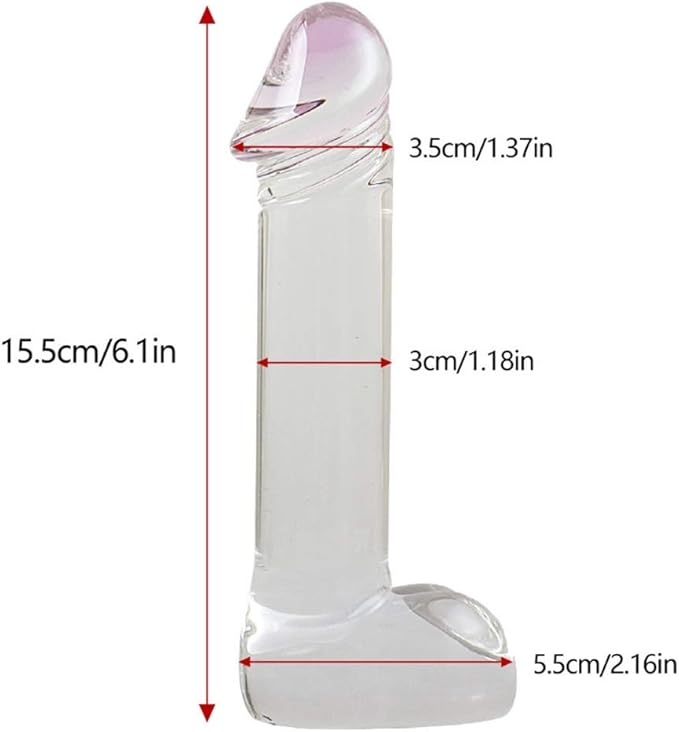 6 Inch Clear Small Glass Dildo