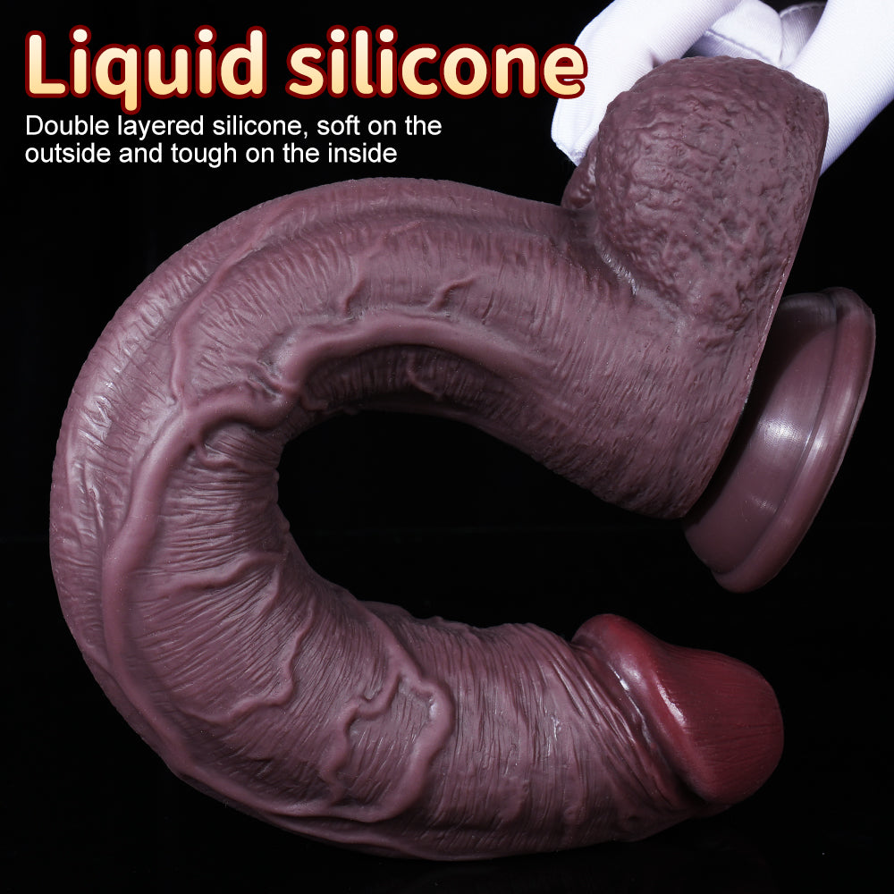 12 Inch Silicone Realistic Big Black Dildo