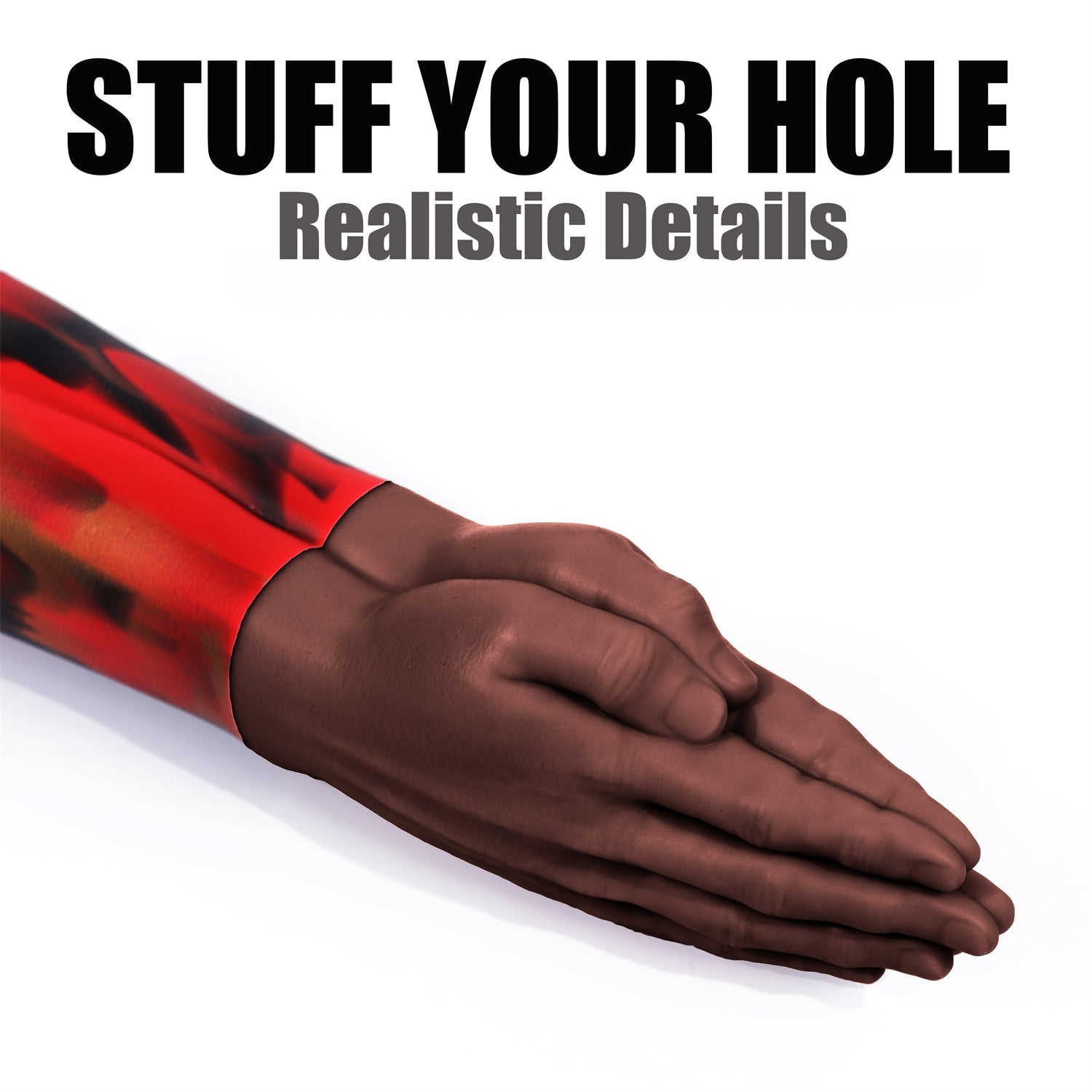 Brown Realistic Prayer Hand Gesture Fistingdildo