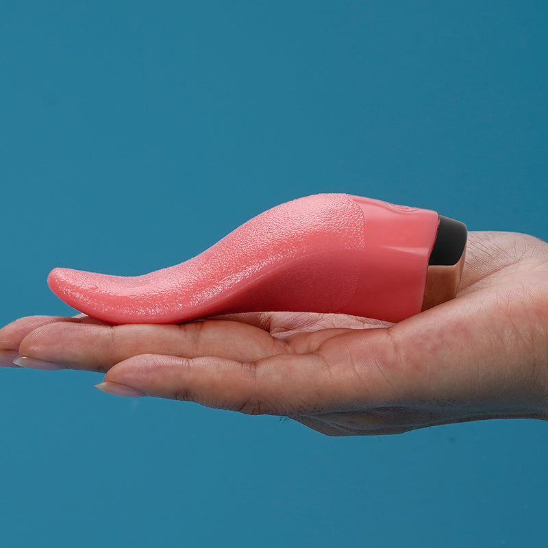 Red Curved Realistic Tongue Vibrator