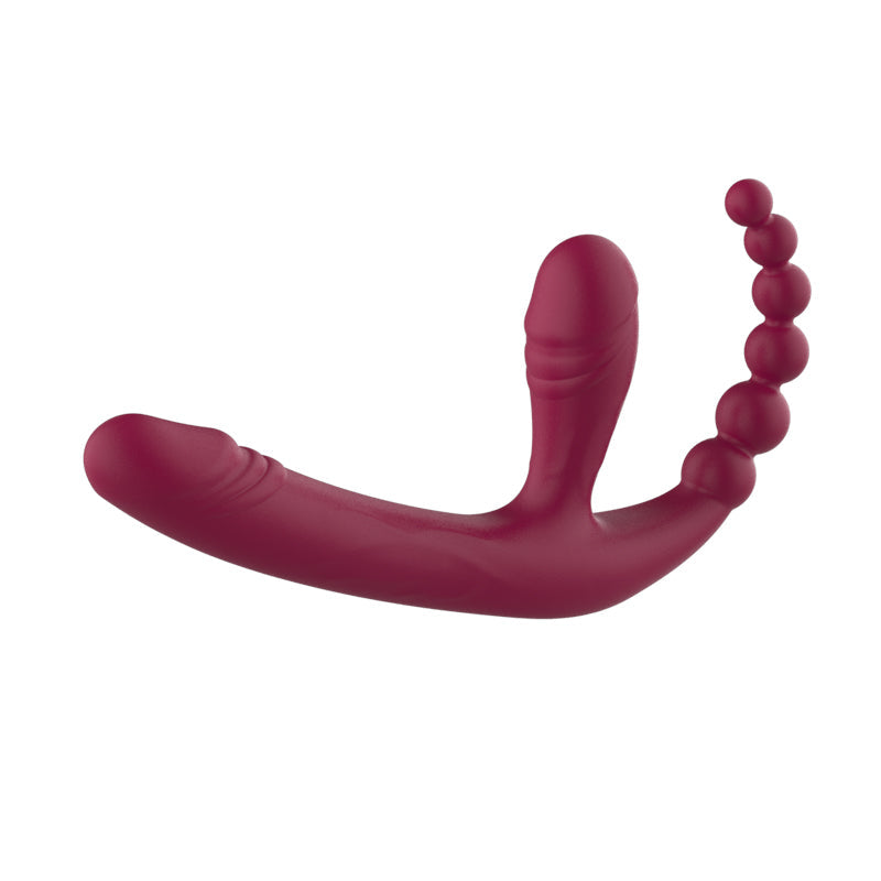 Three Head Sex Toy Couple Strapless Strapon