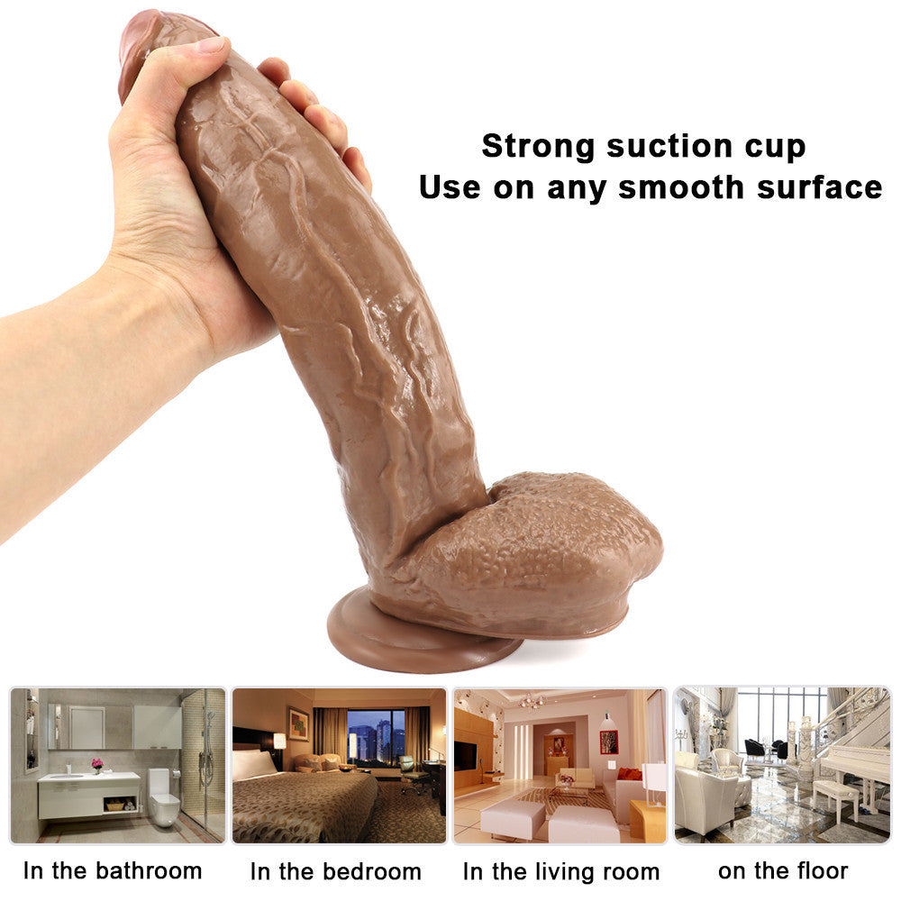 12 Inch Brown Huge Penis Thick Dildo