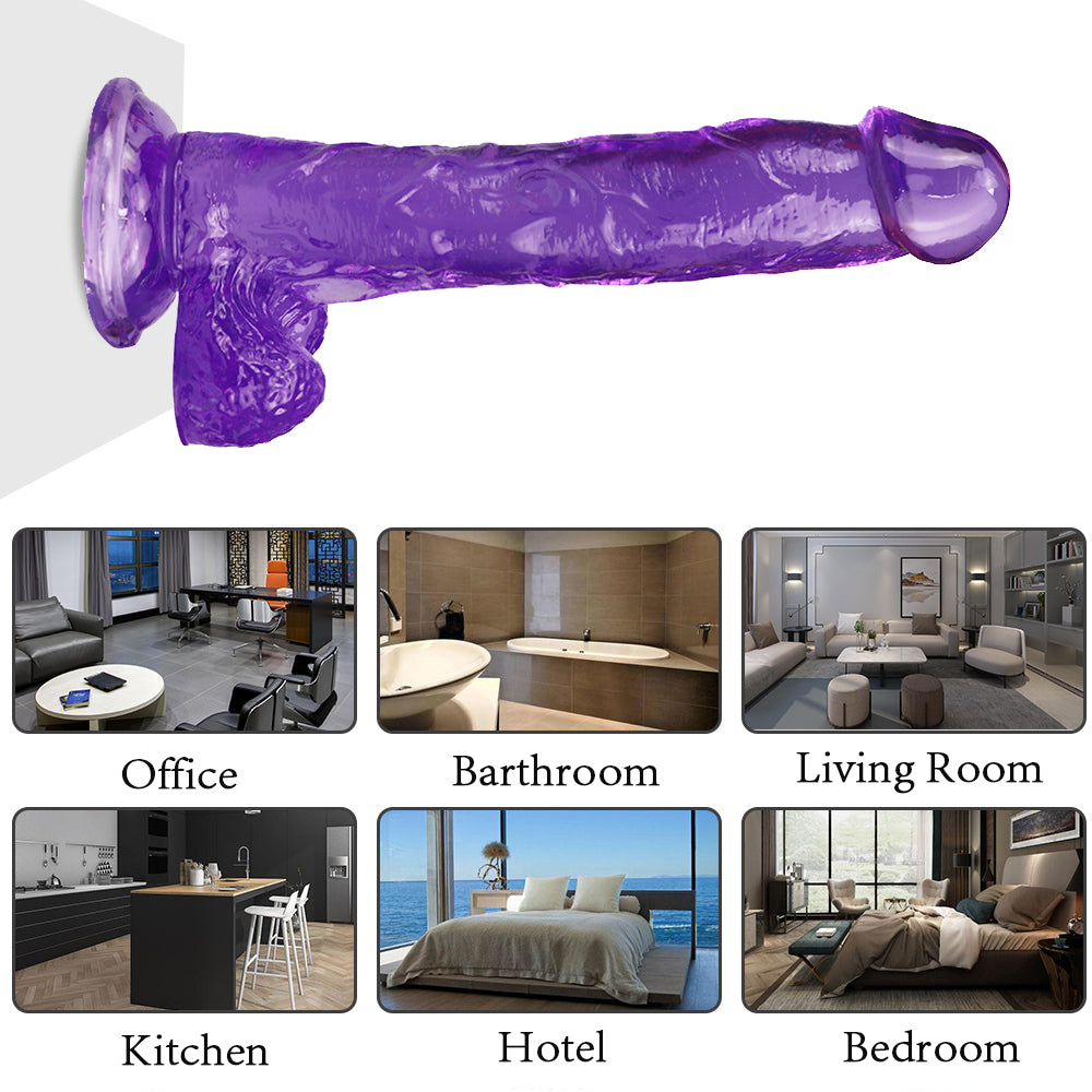 10 Inch Purple Big Jelly Dildo