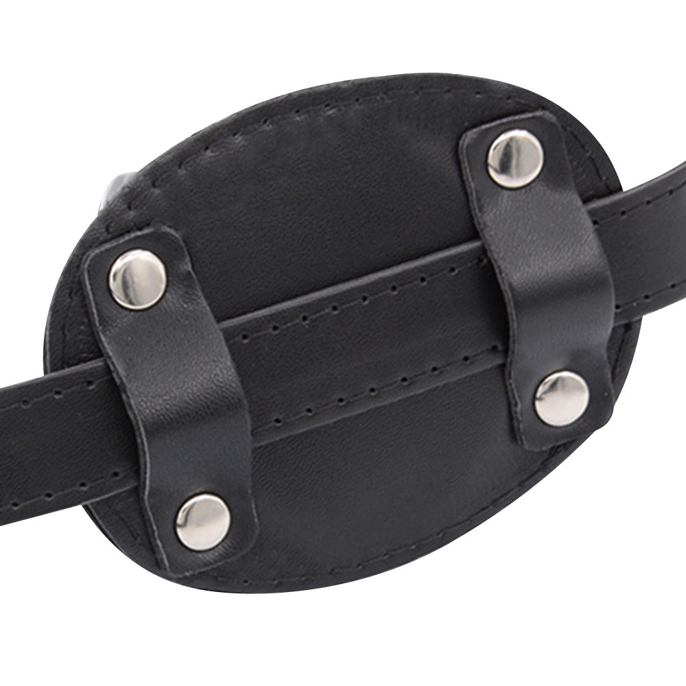 3.9 Inch Leather BDSM Face Dildo Gag