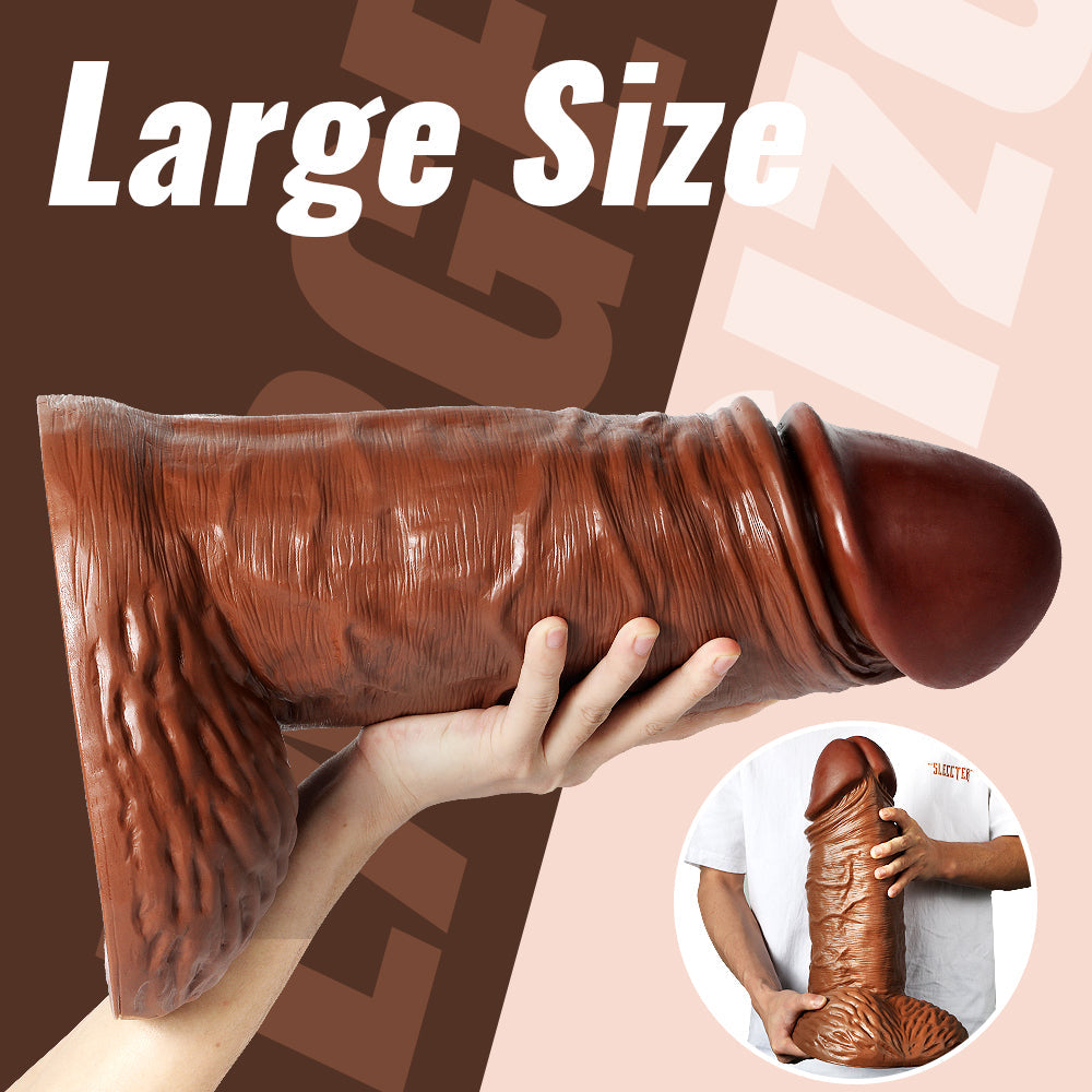 xxxl Dildo 15 Inch Brown Extreme Sex Toy