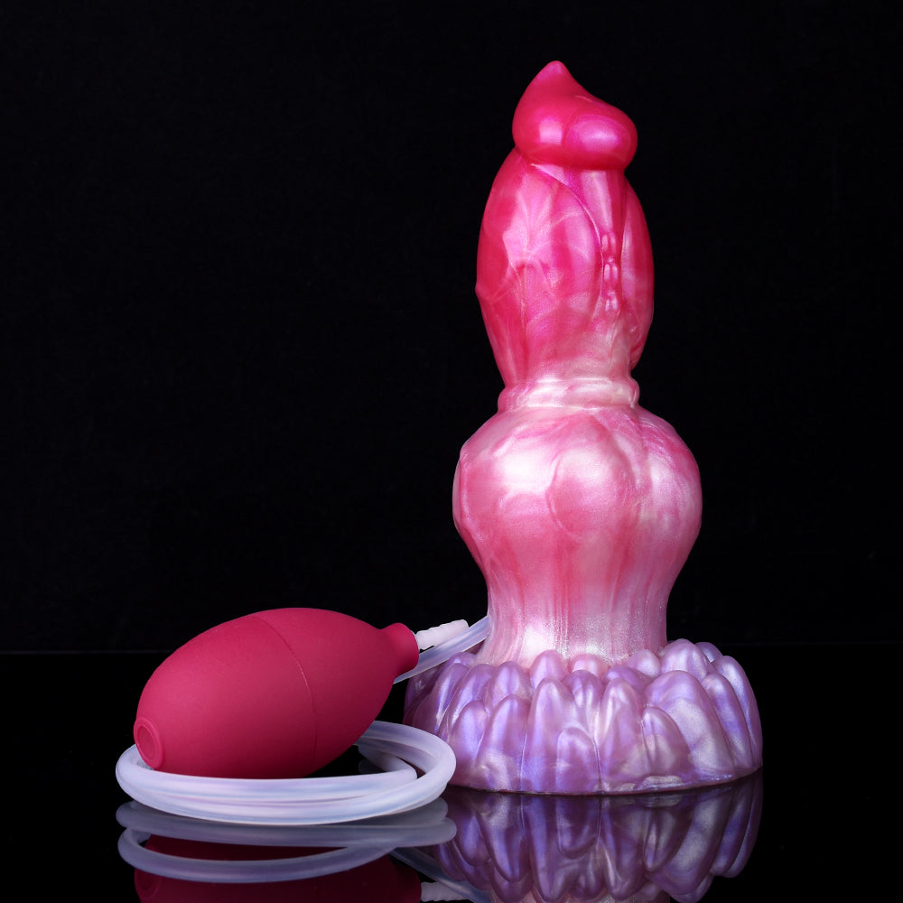8 Inch Pink Big Knot Dog Squirting Dildo