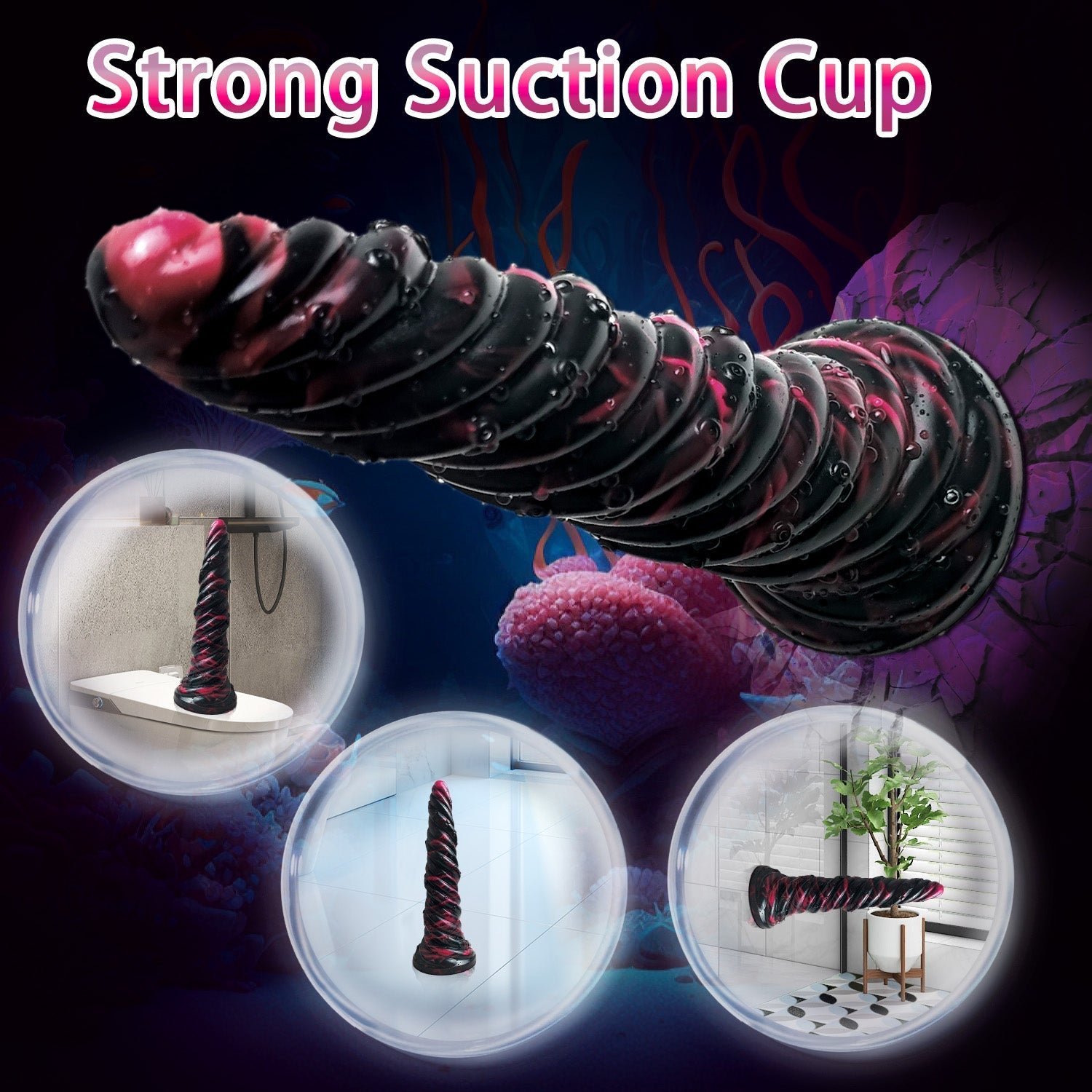 9 Inch Threaded Cone Tentacle Anal Dildo