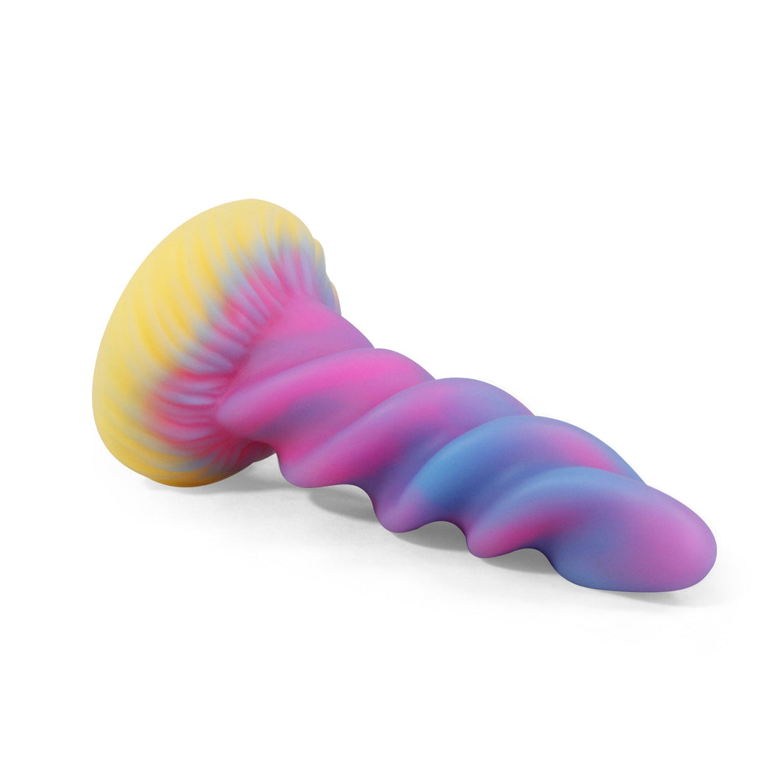 8 Inch Spiral Silicone Fluorescent Unicorn Dildo
