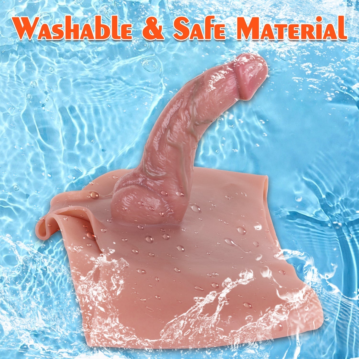 Wearable 7 Inch Penis Sleeve Hollow Dildo Pants