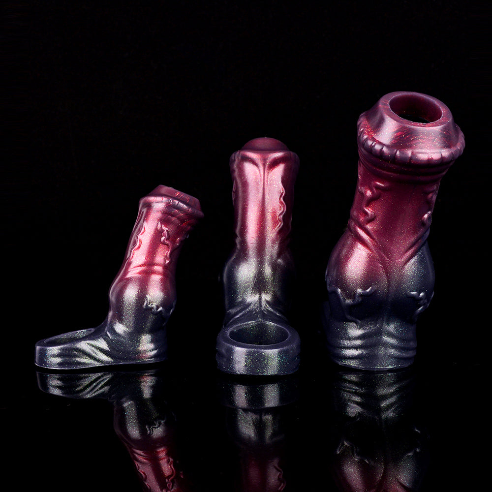 5 Inch Silicone Knot Horse Open Penis Sleeve—Multiple sizes