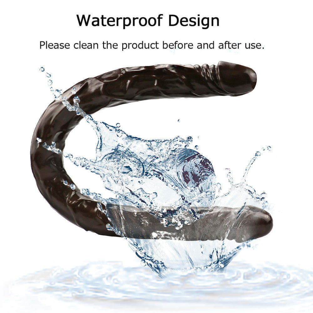 22 Inch Extra Long Brown Double Head Dildo