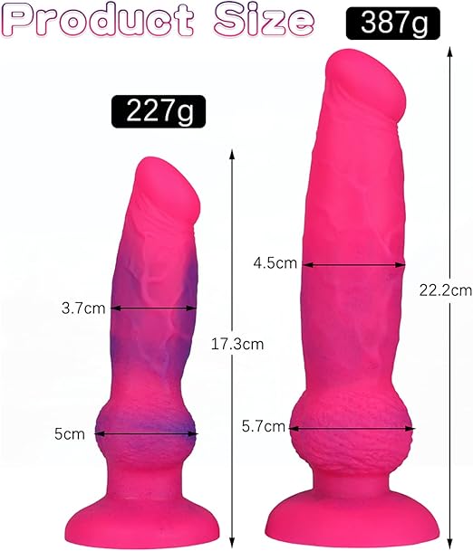 Pink Silicone Dog Knot Anal Dildo