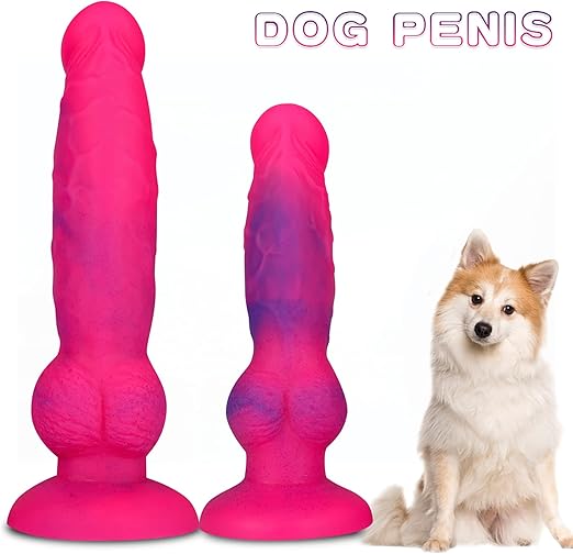 Pink Silicone Dog Knot Anal Dildo