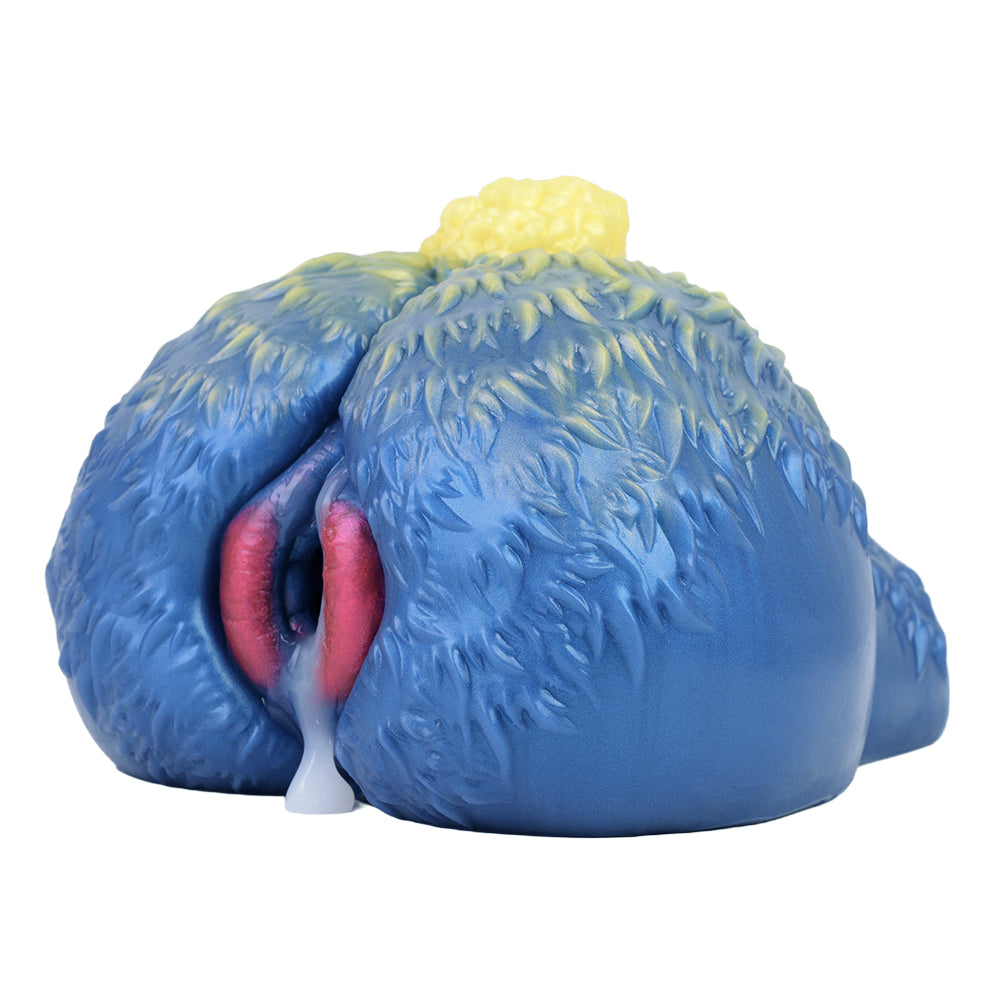 Blue Silicone Furry Goat Pocket Pussy