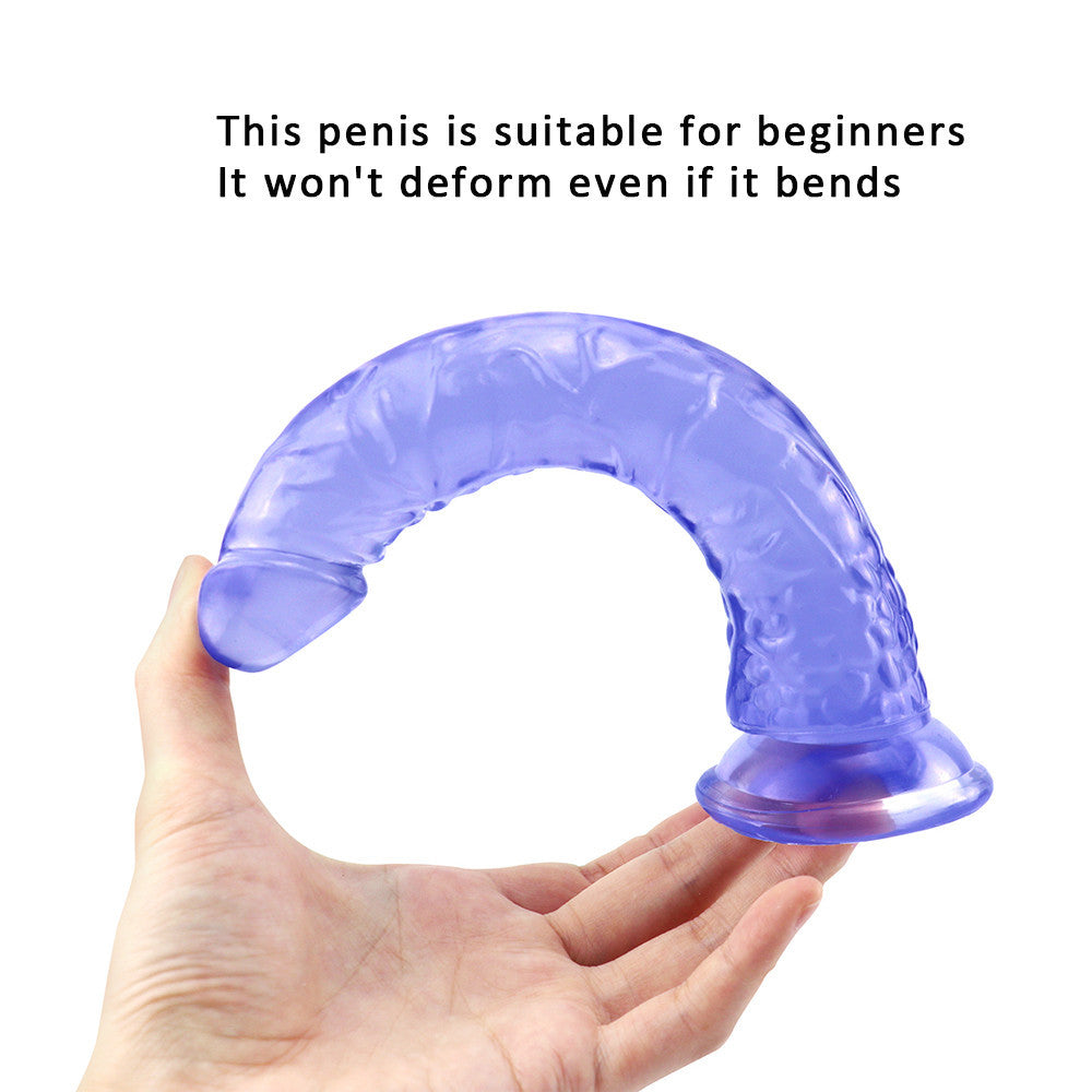 8 Inch Slim Blue Anal Jelly Dildo