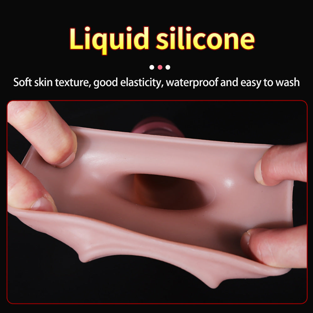 8 Inch Realistic Flesh Cock Extended Sleeve