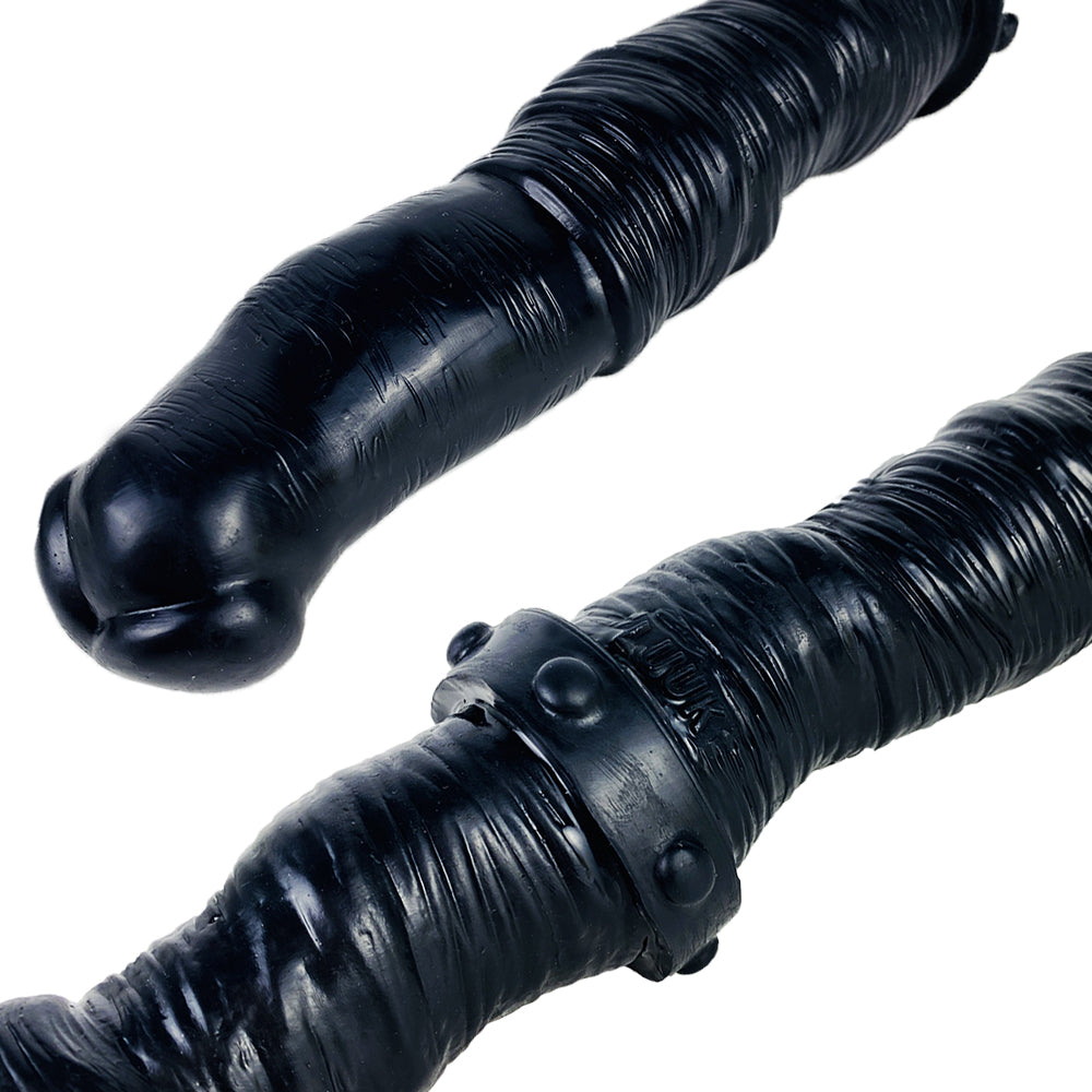 15 Inch Black Silicone Lesbian Double Dildo