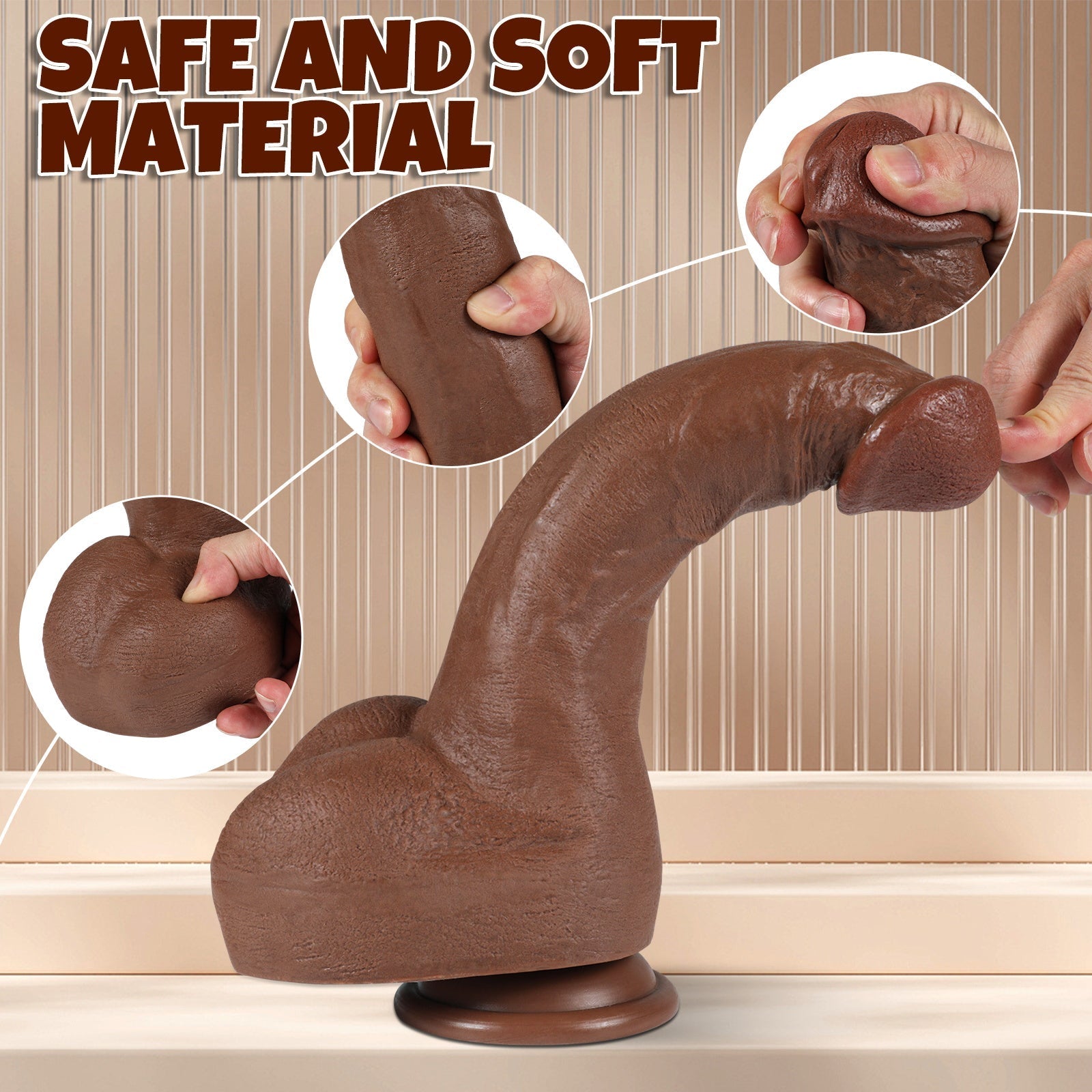 Brown Realistic 11 Inch Big Dildo
