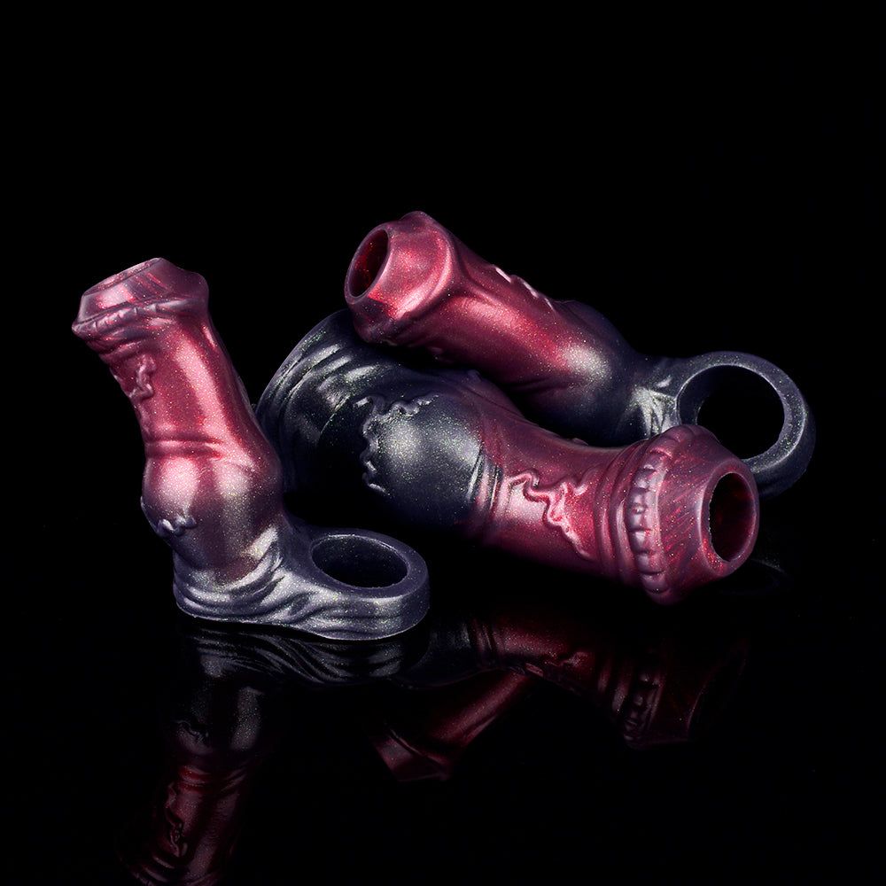 5 Inch Silicone Knot Horse Open Penis Sleeve—Multiple sizes