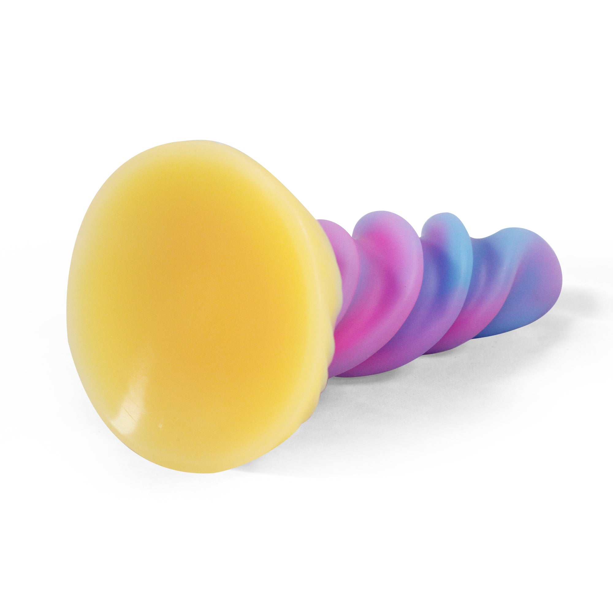 8 Inch Spiral Silicone Fluorescent Unicorn Dildo