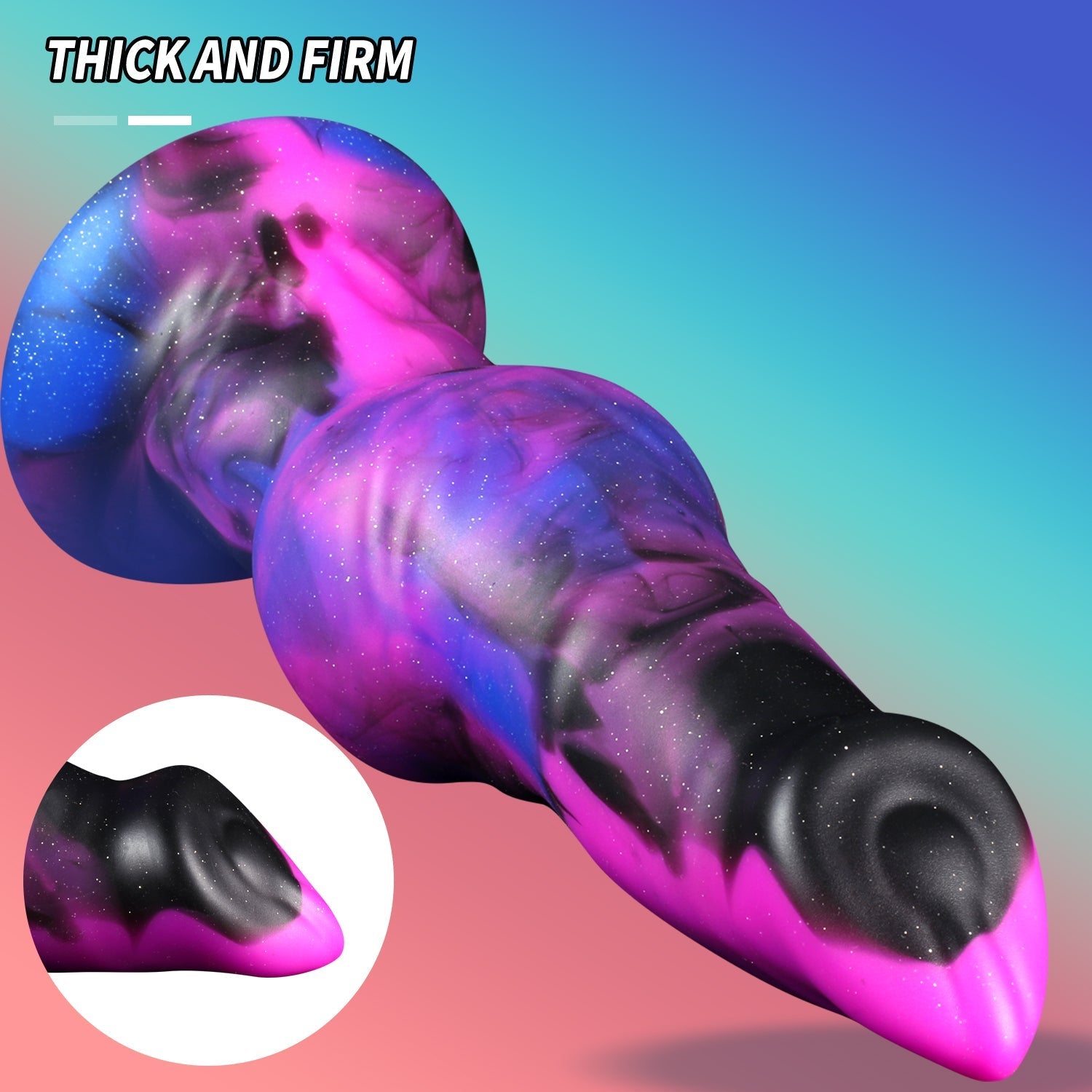 Fantasy Purple Silicone Dog Knot Dildo