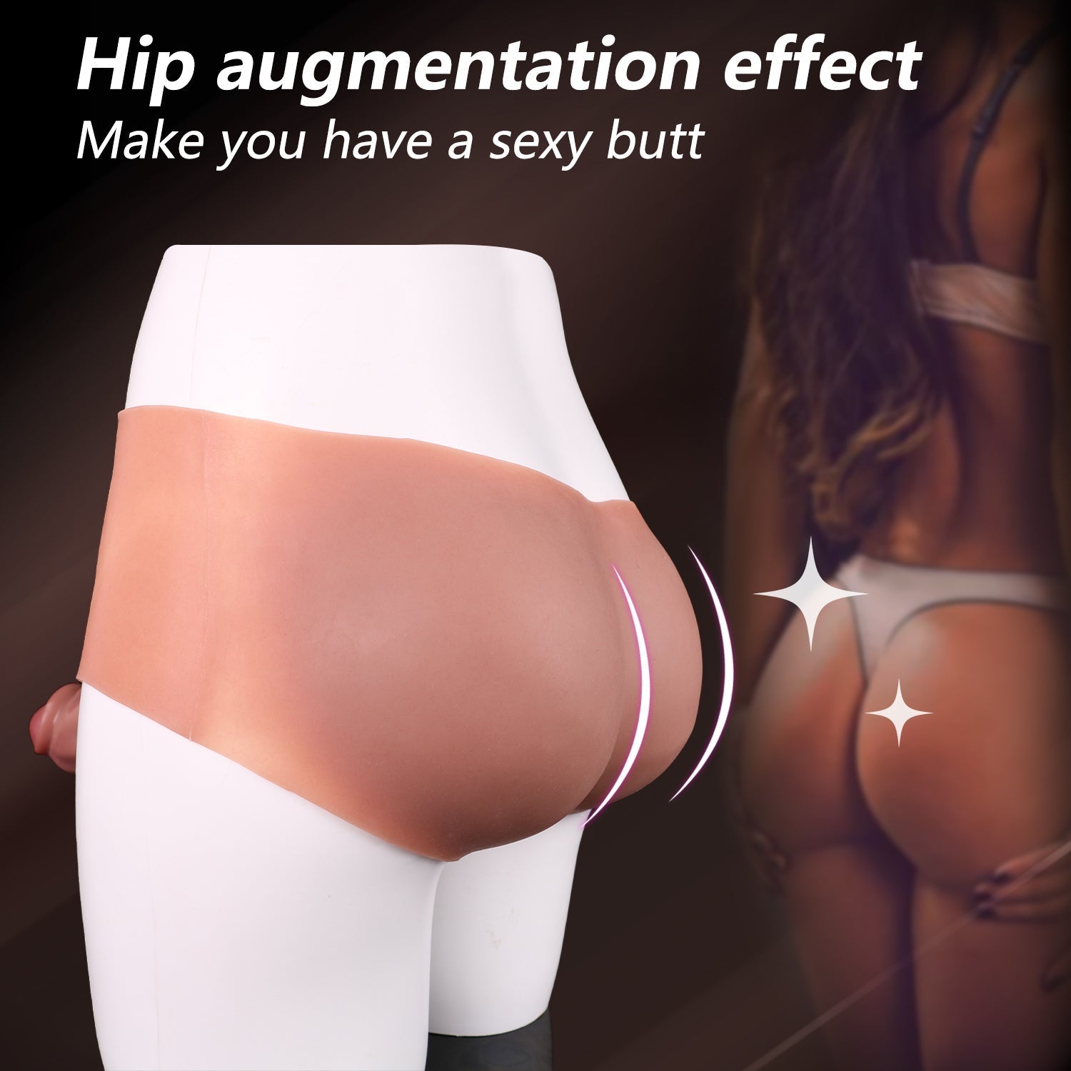 Wearable 8 Inch Realistic Thick Hollow Dildo Pants