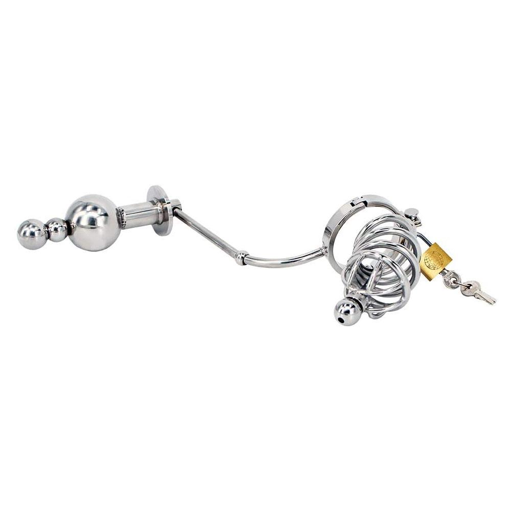Chastity Cage Urethral Lock Anal Hook