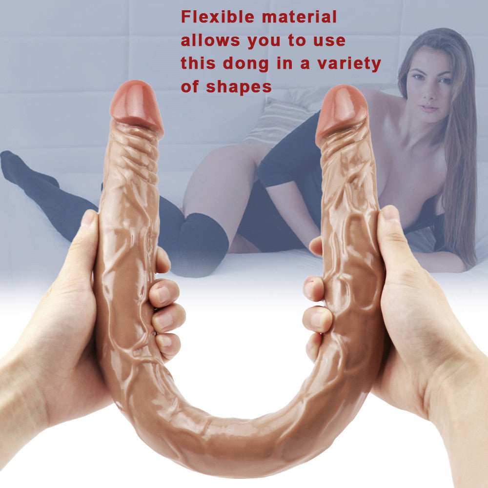 21 Inch Long Realistic Lesbian Double Head Dildo